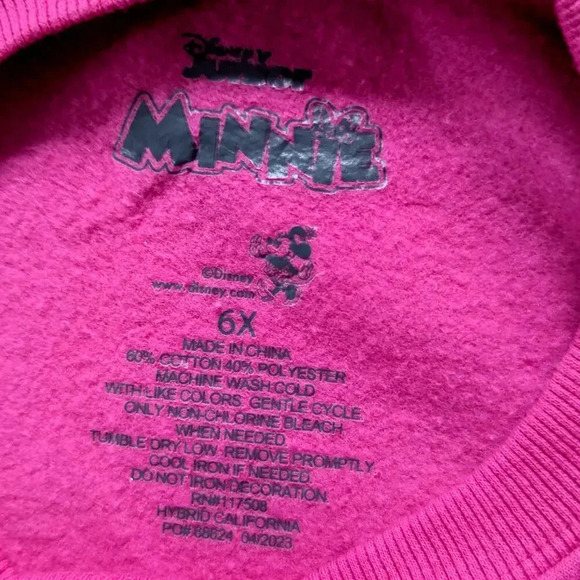 Disney Junior Minnie Mouse Pink Graphic Sweatshirt – Size 6X - Picture 7 of 7